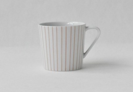 【波佐見焼】es mug　ストライプ RD 【西海陶器】1　19580