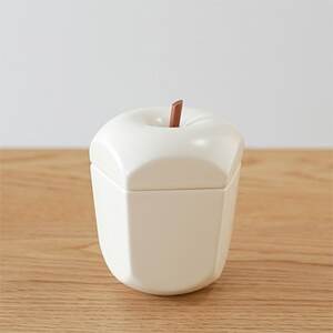 りんごの形のシュガーポット pomme 白　【ttyokzk ceramic design】【1096307】