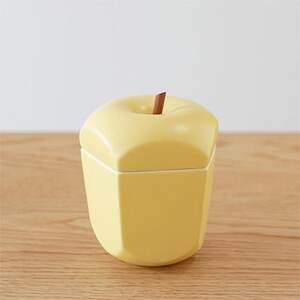 りんごの形のシュガーポット pomme 黄王　【ttyokzk ceramic design】【1096308】