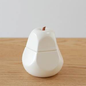 洋梨の形のシュガーポット poire 白　【ttyokzk ceramic design】【1096310】