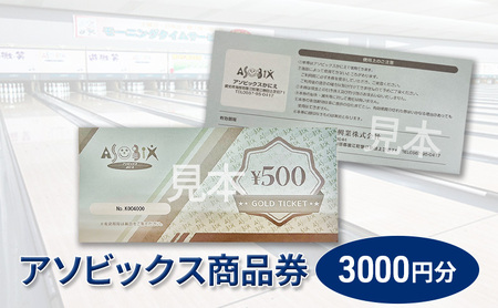 アソビックス商品券3000円分