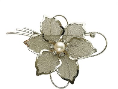 893　アコヤ真珠ブローチ　お花のデザイン