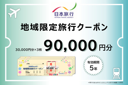 1338 日本旅行地域限定旅行クーポン　90,000円分