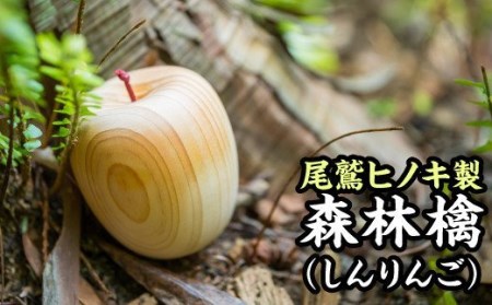  尾鷲ヒノキ製 家具職人の手作りリンゴの置き物　KG-3