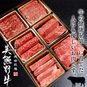 【美熊野牛】6種の部位が楽しめる食べ比べ焼肉セット
