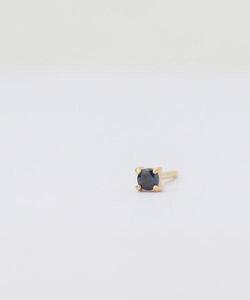 K10イエローゴールド 天然石ピアス【9月誕生石サファイア】上品な4本たてづめデザイン 両耳セット K10-06-09