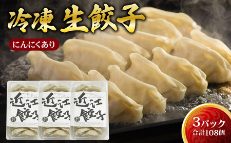 近江餃子本舗　冷凍生餃子にんにくあり3パック（108個）セット 