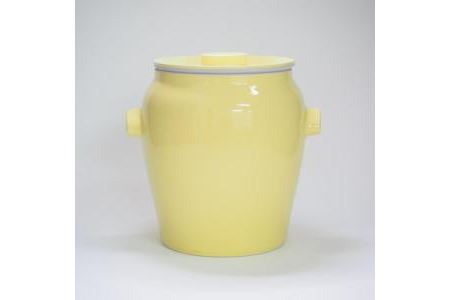 信楽焼　発酵壺　黄色