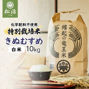 【令和4年産新米先行受付】特別栽培米きぬむすめ 白米10kg　縁起の竜王米【1238569】