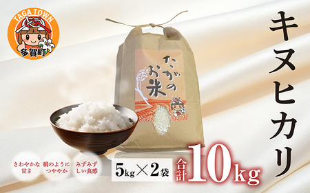 【令和5年産】キヌヒカリ10kg（5kg × 2袋） おいしい多賀のお米