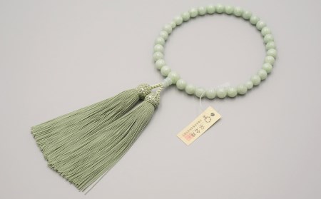 【神戸珠数店】〈京念珠〉女性用数珠 上ビルマ翡翠