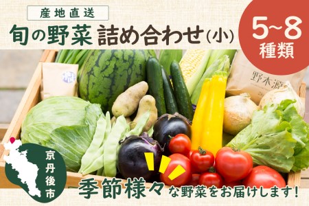 京丹後産・旬の野菜 5～8種詰め合わせ（小）野菜セット／野菜詰め合わせ　少量　お試し