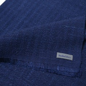 kuska fabricの真綿マフラー【ネイビー】世界でも稀な手織りマフラー【1341682】