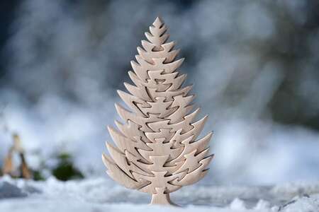 モミの木の木製パズル　Ｌサイズ 　ヒノキ　無塗装　プレゼント クリスマスプレゼント 木製パズル 置物 かわいい 人気 高級 手作り 木のおもちゃ 木育 玩具 雑貨 積み木 送料無料