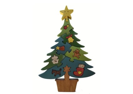 木工パズルクリスマスツリー１ 知育玩具 木製パズル おもちゃ プレゼント 男の子 女の子 クリスマス 誕生日 子供 大人 ギフト 積み木 送料無料