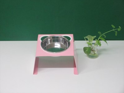 犬猫用ペット餌台（小）ピンク［EQ011-SJ］