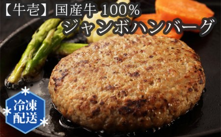 No.200 【牛壱】国産牛100％ジャンボハンバーグ5個　300ｇ×5個