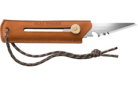 OL-3 替刃式ブッシュクラフトナイフ BK1 レザー キャメル