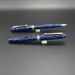 AJ-42 (ブルー)「大西製作所」本格手作り　万年筆　Ｆ１４００