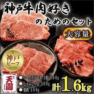 神戸牛　肉ざんまい　ロース600g、カタ・モモ1kg