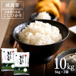 【令和5年産】コウノトリ育むお米減農薬【5kg×2袋】（94-004）