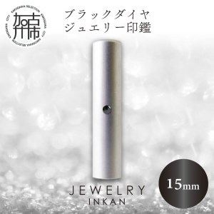 ブラックダイヤ  チタン【ジュエリー印鑑】(JEWELRY INKAN)15mm
