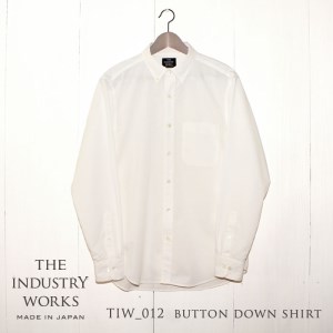 36-2　播州織メンズシャツ「THE INDUSTRY WORKS」（1着）【TIW_012（ホワイト）】 