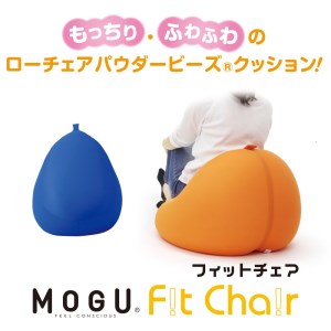 【MOGU】ビーズソファ「Fit Chair（フィットチェア）」RBL（本体・カバーセット）〔30-51〕