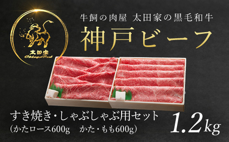 神戸ビーフ しゃぶしゃぶ・すき焼き用セット  1.2kg AS8F18-ASGSS5