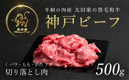 神戸ビーフ 切り落とし肉 バラ・もも・かた 500g AS8BB41-ASGS1