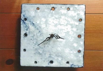 AD5　陶板　掛け時計ストーン