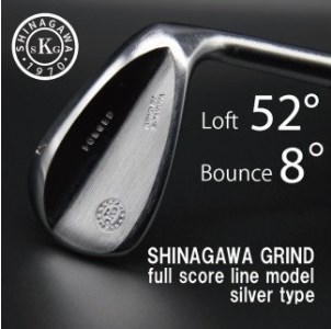 077BC03N.Grind by S-TAKUYA フルスコアラインウェッジ Silver 52度