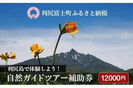 利尻島で体験しよう！自然ガイドツアー補助券（12000円）