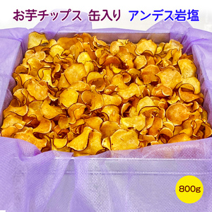お芋チップス缶入り (800g) アンデス岩塩  [1652]