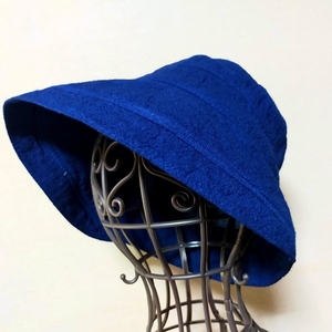 藍染め　綿　帽子　フリーサイズ　フチあり／井上紺屋　奈良県　伝統工芸　ぼうし　お洒落　ファッション　宇陀市