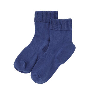 【歩くぬか袋】鈴木靴下 足首ゆったり 米ぬか かかとケア靴下（ 23～25cm）:ブルー