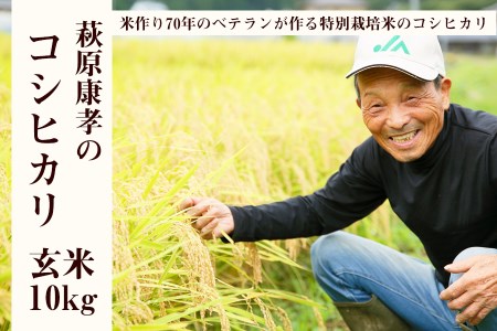 玄米送付 令和5年産 玄米 萩原康孝のコシヒカリ玄米10㎏ / 米・パン 玄米・雑穀米10㎏