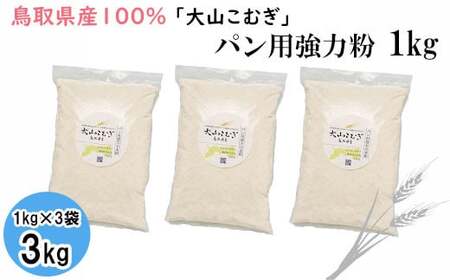 IW04：鳥取県産大山こむぎパン用強力粉（1kg×3袋）