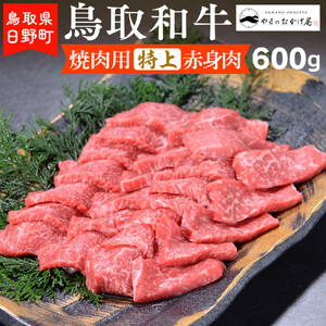 鳥取和牛 焼肉用特上赤身肉（600g）【やまのおかげ屋】HN024-002