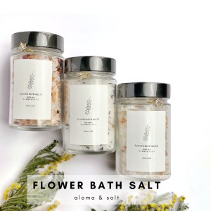 FLOWER　BATH　SALT（ローズゼラニウム） / バスソルト　癒し　デトックス　春の柚　0928