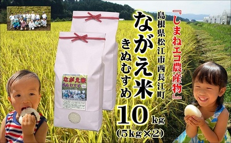 松江市産きぬむすめ「ながえ米」10kg(5kg×2)  092-01