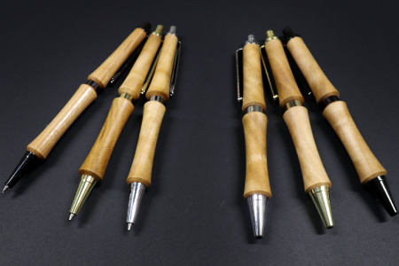 D-1167ハンドメイドシャープペンシル＆ボールペン（ノック式）桜 2本セット