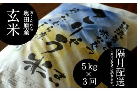 安来のお米【定期便】こりゃう米（まい）玄米 5kg×3回（隔月） ［令和5年産］