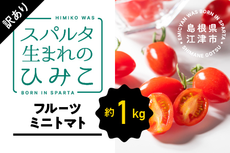 【訳あり】スパルタ生まれのひみこ（フルーツミニトマト）約1kg【配送不可：離島】