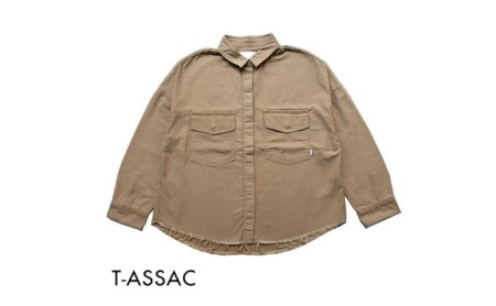 【SIZE:FREE】T-ASSACレディースミリタリーシャツ「MILITARY SH / BEIGE」