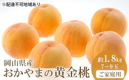 桃 2024年 先行予約 ご家庭用 おかやま の 黄金桃 約1.8kg（7～9玉） もも モモ 岡山県産 国産 フルーツ 果物