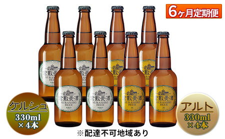 【6ヶ月連続お届け】倉敷ビール　飲み比べ8本セット