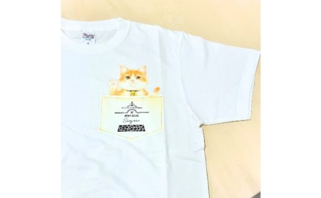 猫城主　さんじゅーろTシャツ（ホワイト） Sサイズ