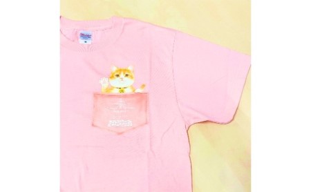 猫城主　さんじゅーろTシャツ（ピンク） Sサイズ