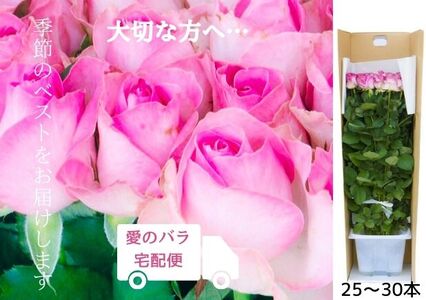 愛のバラ宅配便（ピンク）　※北海道・沖縄・離島への発送不可